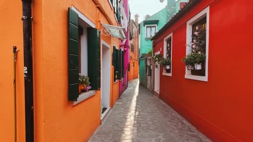 The Colorful Houses of Burano, Venice, Veneto, Italy