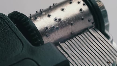 Close Up of a Music Box Mechanism Playing