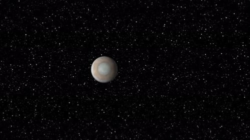 Rotating Jupiter Planet in Starry Outer Space