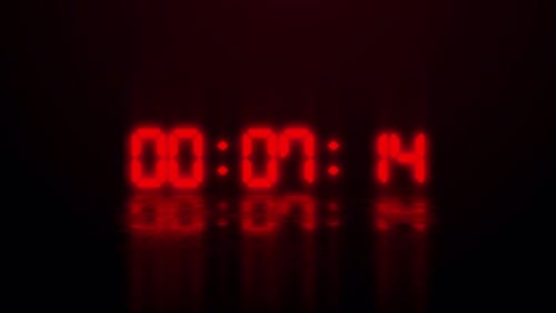 Futuristic Red Digital Countdown Timer Opener