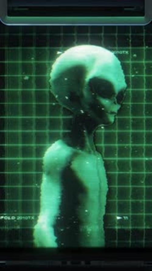 Futuristic Alien Hologram Scan