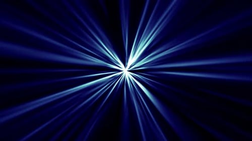 Pulsating Blue Light Rays Starburst Loop Background