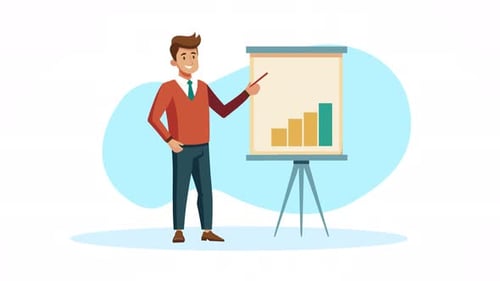 Animated Business Presentation of Growth and Data