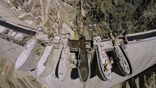 Nearly Completed Dam Construction