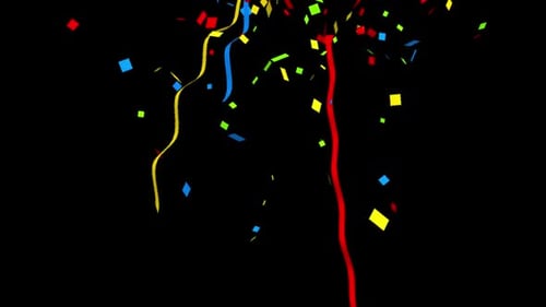 Colorful Confetti Falling and Dispersing Animation