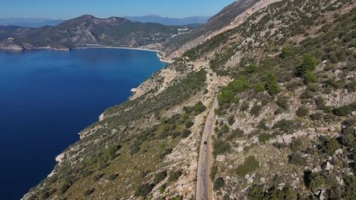 Scenic Coastal Mountain Road in Turkey Mountain Road Through Turkey Stunning Coastal Landscape