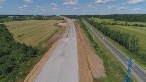 Highway Construction Aerial View