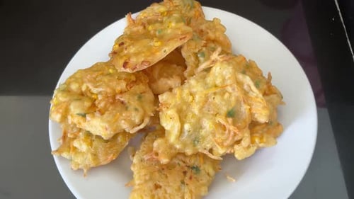 Fried bakwan is a typical Indonesian snack