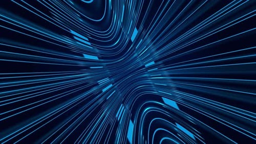 Futuristic Blue Speed Lines Tunnel Digital Background