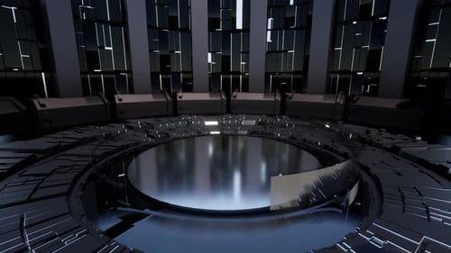 Plateforme ronde, fond d'écran de studio de divertissement virtuel