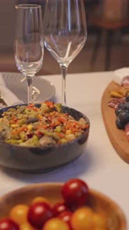 A Laid-Out Spread For An At-Home Dinner Party