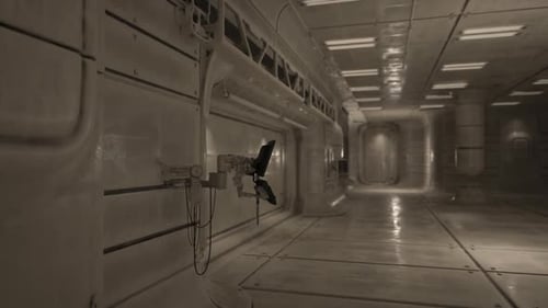 Futuristic Sci-Fi Spaceship Corridor Fly-Through Animation