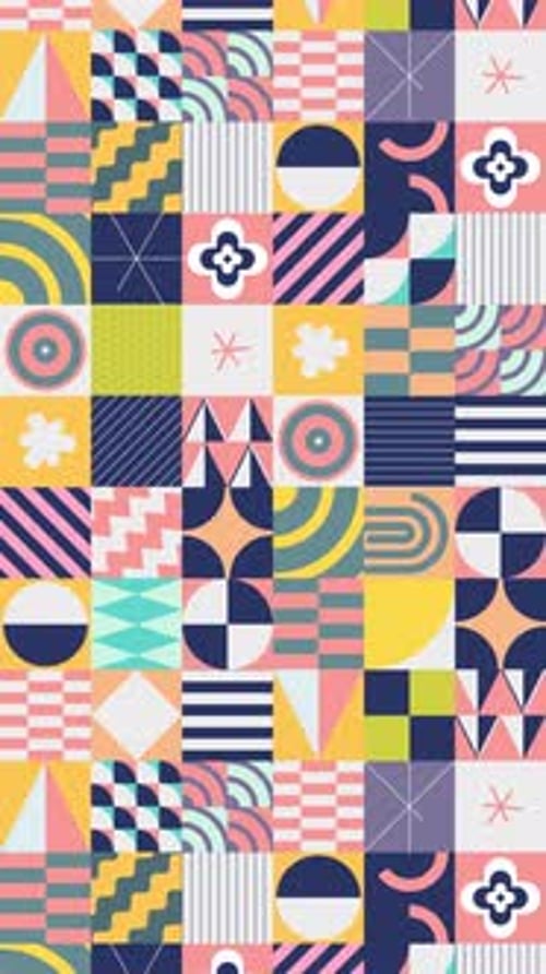 Moving Tile Minimalist Pastel Geometric Motion Graphic