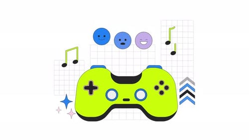 Gaming entertainment 2D onboarding ui animation