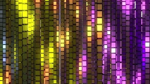 Colorful Shimmering Vertical Light Grid Loop Background