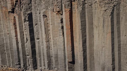 Drone Over Basalt Rocks Of Studlagil Canyon
