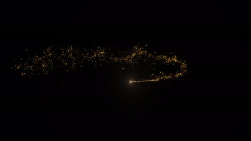 Golden Sparkle Fluid Particle Reveal Animation