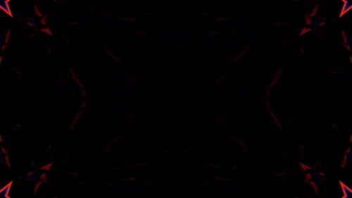 Orange And Blue Abstract Neon Kaleidoscopic Stars Background Vj Loop In 4K