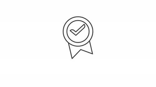 icono de marca de verificación, animación en movimiento, diseño gráfico