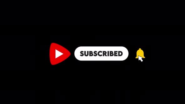 Animated Social Media Subscribe Button with Notification Bell, Elements ...