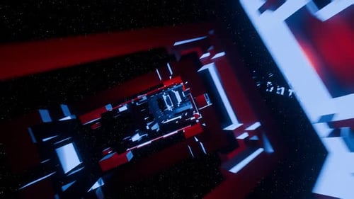 Mesmerizing space tunnel VJ loop, ideal for live visuals.