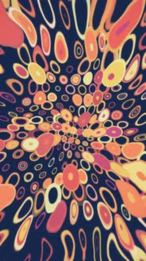 Retro Fluid Abstract Oval Pattern Background