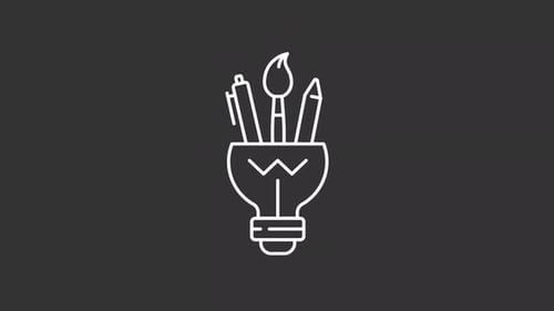 Creative Ideas Lightbulb Design Tools Reveal Animation