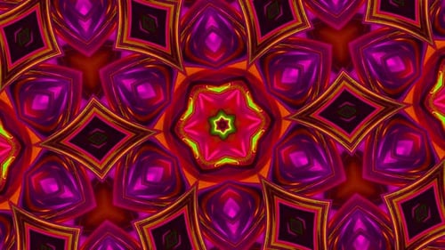 Vibrant Psychedelic Kaleidoscope Patterns Background