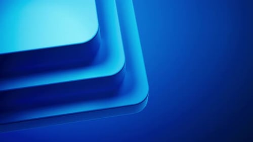 Clean Blue Abstract Rounded Shapes Background Animation