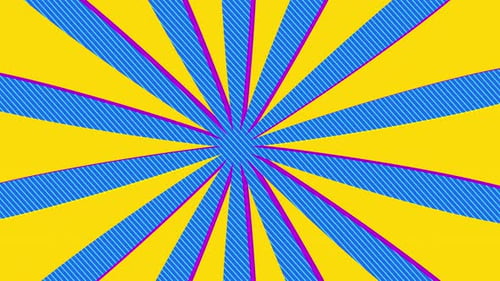 Retro Comic Book Style Animated Starburst Background