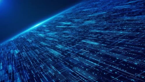 Abstract Blue Digital Data Flow Background Animation