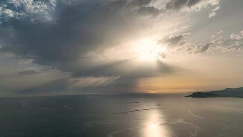 Cloudy Sunset at Sea Turkey Alanya 4 K