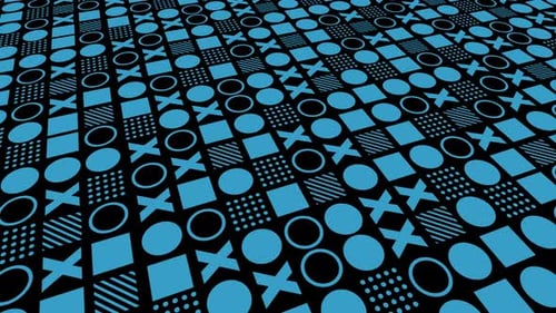 Repeating Pattern of Geometric Shapes Abstract Background