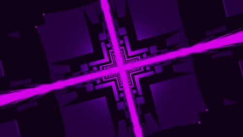 3 D Cubes Tunnel auf violettem Hintergrund