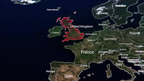 Landkarte von Großbritannien