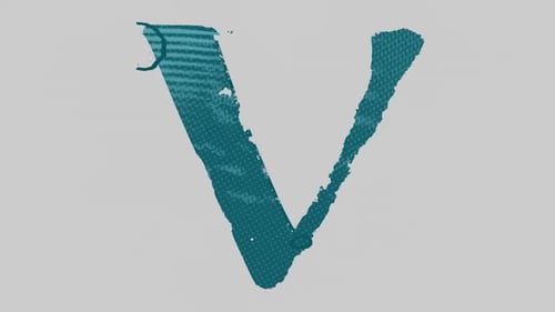 Gemalte Typografie Buchstabe V