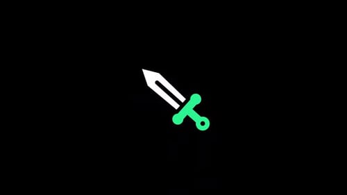 Flat Design Animated Sword Icon Opener
