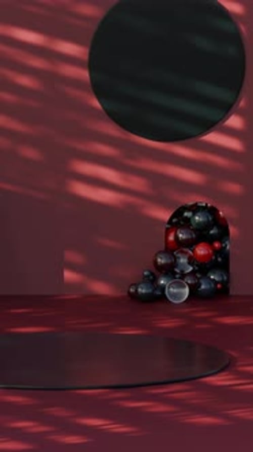 Colorful Door Balls Wall Animation