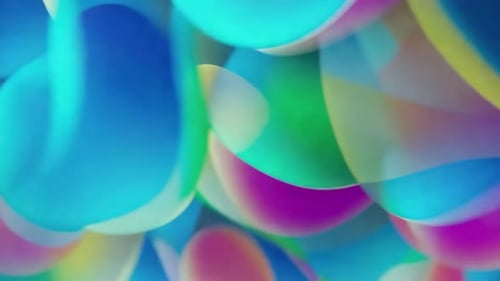Abstrakte 3D-Rückseite aus bunten Flüssigkeitsblasen mit flüssiger Bewegungsgrafik