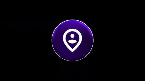 3D Rotating Person Location Pin Icon