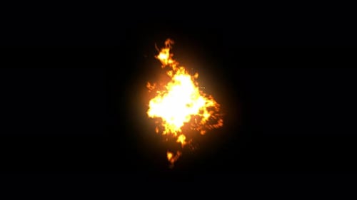 Frontal Muzzle Flash Shot
