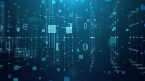 Futuristic Digital Network Data Background Loop