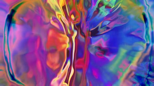 Colorful Fluid Abstract Holographic Motion Background Loop