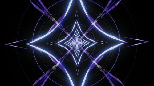 Abstract Glowing Futuristic Tunnel Loop Animation