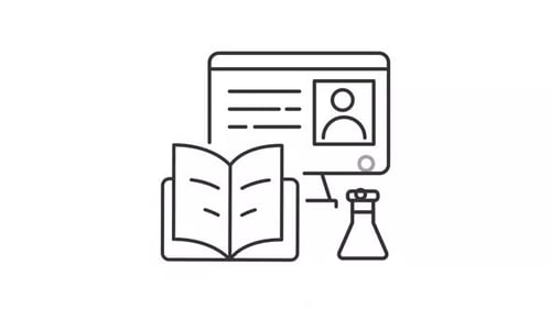 Animated integrated learning line icon