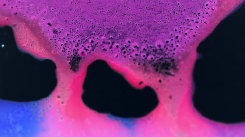 Colorful Liquid Bubbles Forming Abstract Texture