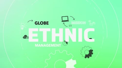 Infographic Multiple Titles With Icons Animation Information Ethnic