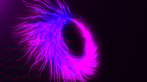 Dynamic Neon Glowing Swirl Particle Lines Abstract Background