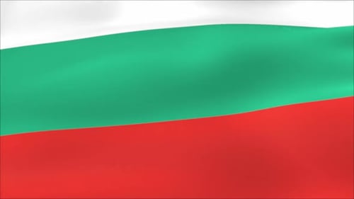Bulgaria National Flag Waving Seamless Loop Animation