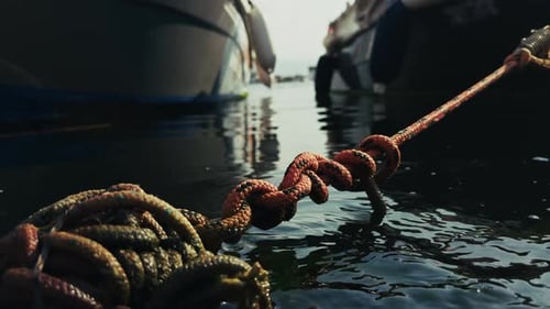 Rope Attached To Anchor For Mooring Yachts 2